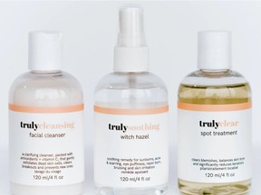 The Truly Trio of products from the Fraser Valley-based skincare line Truly Lifestyle Brand.