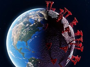 An image from the cover of the Fraser Institute's report, 'Global Storm: The Effects of the COVID-19 Pandemic and Responses around the World'