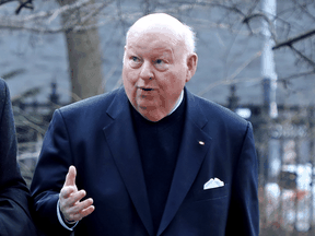 Sen. Mike Duffy arrives at the Ontario Court of Appeal in Toronto on Jan. 16, 2020.