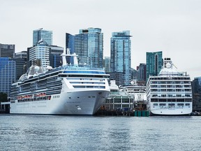 Cruise ships in Vancouver, pre-pandemic.