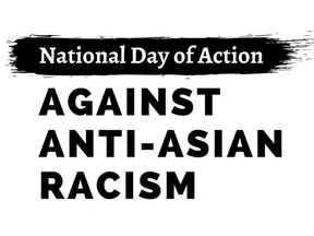 Promotional image for the National day of action against anti-asian racism