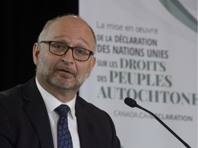 Federal Justice Minister David Lametti delivers opening remarks during an announcement about the United Nations Declaration on the Rights of Indigenous Peoples in Ottawa last December. The Liberal government introduced legislation to implement UNDRIP.