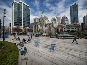 Vancouver has once again identified a selection of public plazas, including 800 Robson, where legal alcohol consumption will be permitted.
