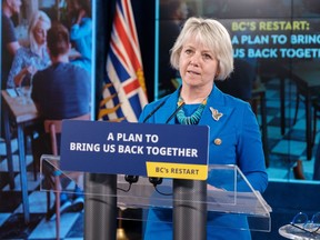Provincial health officer Dr. Bonnie Henry announces B.C.'s restart plan on May 25, 2021.