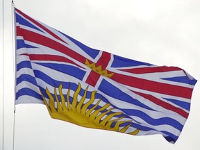 The British Crown connection — the crown itself, of course, as well as the Union Jack — is a central feature of the British Columbia flag.