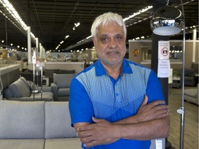 Jeet Jaswal, owner of MJM Furniture stores in Surrey and Coquitlam, in his Surrey store on June 1, 2021. Jaswal and other furniture sellers are being hit with tariffs of nearly 300 per cent. For Joanne Lee-Young story. Trax assignment ID# 00064803A      Credit: Mike Bell [PNG Merlin Archive]