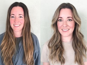 Jennifer Koch is a 33-year-old nurse who was long overdue for a hair refresh. She was ready to kick things up a notch and brighten her hair up for summer. On the left is Koch before her makeover by Nadia Albano, on the right is her after.