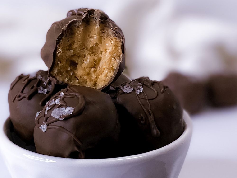  Sweet and salty peanut butter balls.