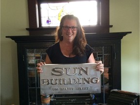 2016: Shelley Fralic with a sample of her Vancouver Sun memorabilia.