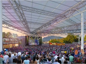 A rendering showing a potential design for the upgraded PNE amphitheatre.