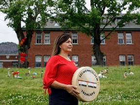 Chief Rosanne Casimir of the Tk’emlúps te Secwépemc First Nation at the site of the former Kamloops Indian Residential School.