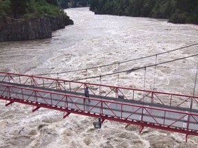 File photo of the Fraser River Canyon, northeast of Hope, BC.