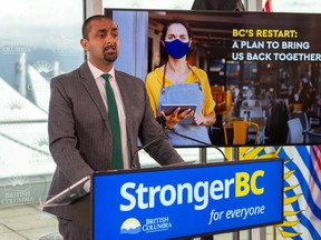 B.C. Minister of Jobs, Economic Recovery and Innovation Ravi Kahlon.