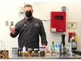 Chef Travis Petersen teaching a safety course for cannabis infused foods.