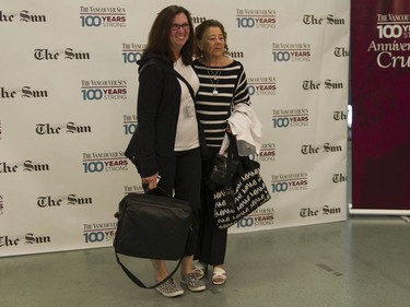 Shelley Fralic and her Mom pose for a photograph, September 12th, 2012 during the send-off of the Vancouver Sun's 100 Anniversary Cruise to Alaska on Holland America's Volendam.