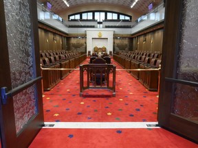 The Canadian Senate chamber, pictured in Ottawa in February 2019.