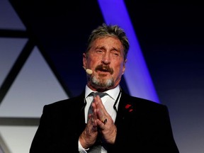 John McAfee, co-founder of McAfee Crypto Team and CEO of Luxcore and founder of McAfee Antivirus, speaks at the Malta Blockchain Summit in St Julian's, Malta November 1, 2018.