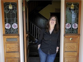 Former Vancouver Sun columnist Shelley Fralic, who passed away suddenly on May 30, outside her home in New Westminster.