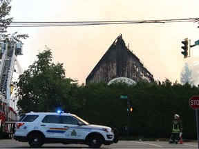 Surrey's St. George Coptic Orthodox Church was destroyed by an early-morning fire Monday.