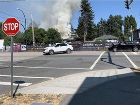 A fire broke out at a house in the 10600-block 132A Street in Surrey. Police say two other homes are being evacuated.