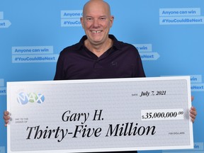 Kamloops resident Gary Hill cashes in with a $35-million Lotto Max win.