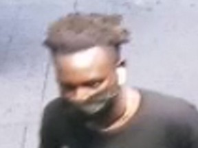 Surrey RCMP released a surveillance image of a man wanted in connection with a sexual assault that occurred in Guildford on July 9.