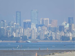 File photo: Vancouver is seen through a haze during the deadly June 2021 heat dome.
