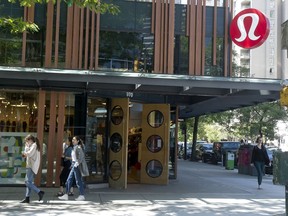 Lululemon store at 970 Robson St. in Vancouver.