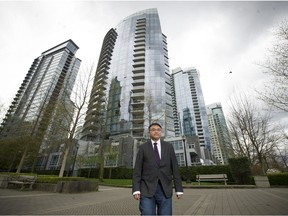 “The first one on the beach is the one who gets shot. Now the beach is all clear,” says Simon Fraser University City Program director Andy Yan, seen in Coal Harbour.