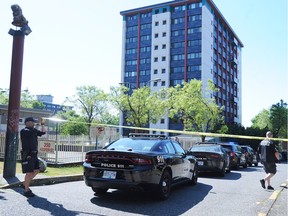 Police responded to an incident in a building in the 300-block Keefer Street on Monday.