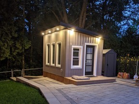 Backyard office built to accommodate work-from-home for an Ottawa family.