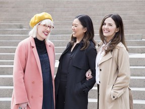 Flax Home co-founders, from left: Anna Heyd, Vivian McCormick, and Oana Papuc.