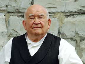 Actor Ed Asner on the set of 'The Man Who Saved Christmas' shooting here in Toronto