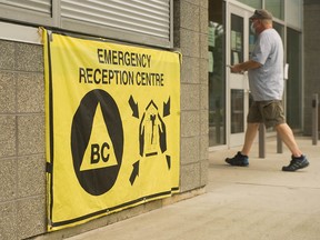 Many residents of Logan Lake, B.C., who were evacuated from their town overnight due to a threatening forest fire muster at an emergency centre in Chilliwack on Friday.