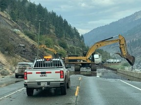 Crews continue to work to clear a mudslide near Lytton that closed Highway 1.