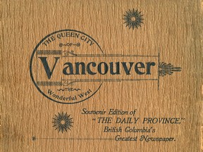 Detail from the cover of an 1898 Souvenir Edition of the Vancouver Daily Province.