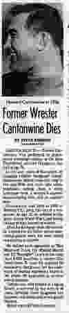 Howard Cantonwine’s obituary in the March 26, 1977, Los Angeles Times.