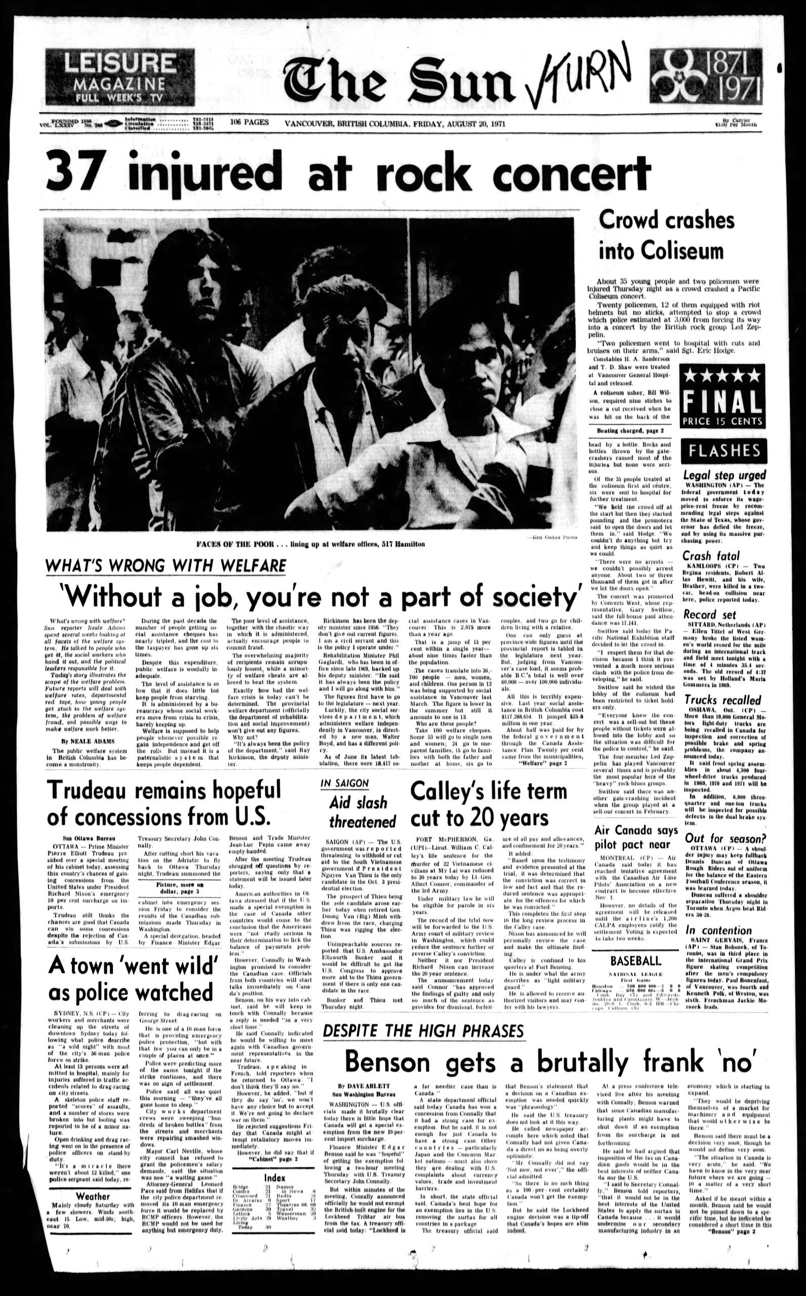 This Week in History, 1971: Crazy Horse weds Arlene, and Led
