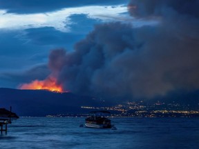 An image of the Mt. Law fire, near Peachland and the Glenrosa neighbourhood of West Kelowna. Photo: Brenda Gooder