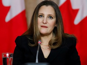 Finance Minister Chrystia Freeland released the open banking report on Wednesday.