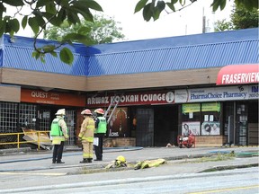 A fire broke out in the kitchen of the Arwaz Hookah Lounge sometime before 5:30 a.m. on Monday.