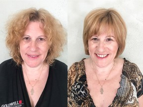 Regina Gershman, a 57-year-old business analyst, before and after her makeover.