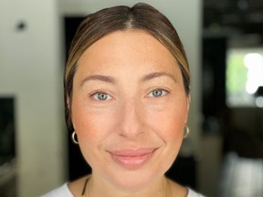 The completed look: This “no-makeup” makeup look offers a quick and polished and time-saving solution for your morning routine.