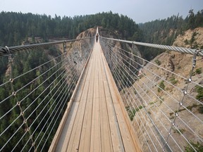 Spanning 140 metres long and 130 metres high, the Golden Skybridge is Canada's highest suspension bridge.