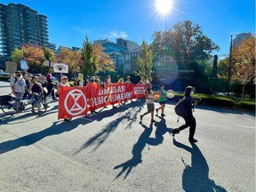 In September, protesters with Extinction Rebellion held a rally outside Vancouver city hall before occupying the intersection of Cambie and Broadway. Two people were arrested.