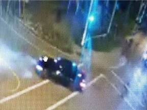 On Saturday, RCMP released an image of a black sedan believed to be the vehicle used in the shooting at a police officer Friday night in Surrey.