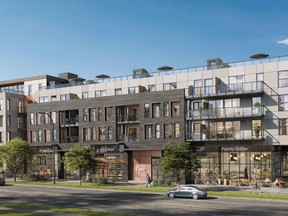 Pure, by Lavern Developments, is a group of 92 one, two and three bedroom wood-frame condominium apartments and two-level concrete townhomes to rise at 49th and Columbia St., in Vancouver.