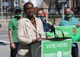 Green Party Leader Annamie Paul hosts a press conference in Ottawa, September 10, 2021.