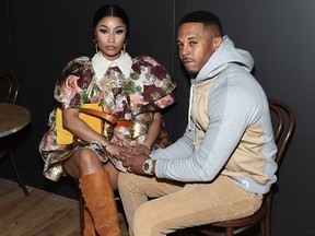 Nicki Minaj and Kenneth Petty attend the Marc Jacobs Fall 2020 runway show during New York Fashion Week on February 12, 2020 in New York.