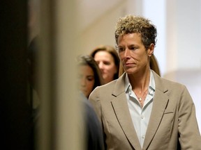 Andrea Constand arrives at the sentencing hearing for the sexual assault trial of Bill Cosby at the Montgomery County Courthouse Sept. 24, 2018 in Norristown, Pennsylvania.